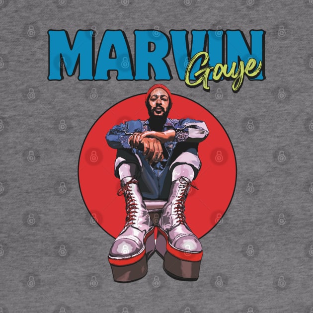 Marvin Gaye Ain't No Platform Boots High Enough FanArt by Faeyza Creative Design